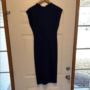 Elegant Navy Blue Dress - Express - Small